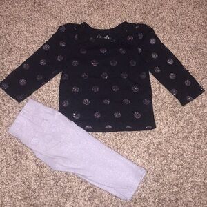 Cherokee long sleeve top Garanimals silver pants